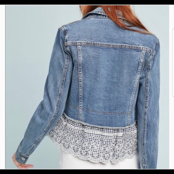 Anthropologie Pilcro eyelet denim jacket - Picture 2 of 7